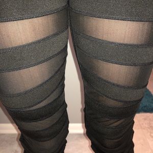 Sheer panel leggings